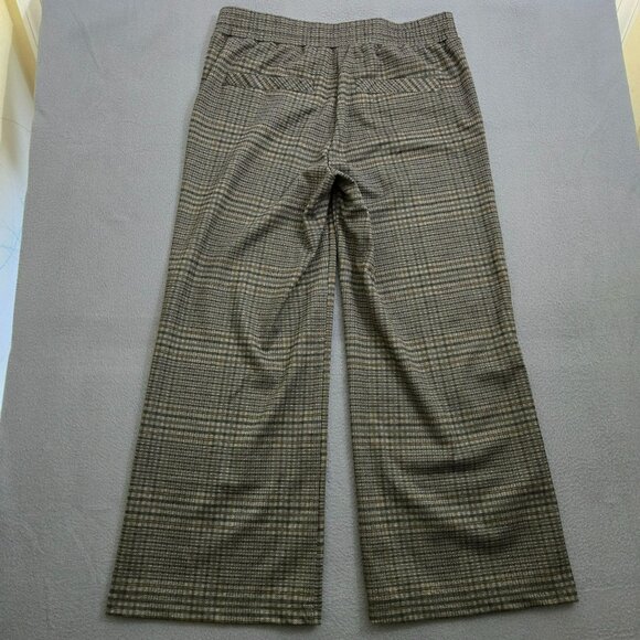 Democracy Women XS High Rise Plaid Pull-On Wide Leg Trousers - Picture 4 of 12